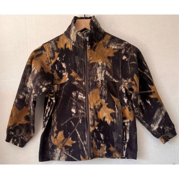 Columbia Boys Camo Fleece Jacket Sz 8 EUC - Picture 1 of 4